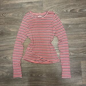 hollister striped long sleeve tee shirt